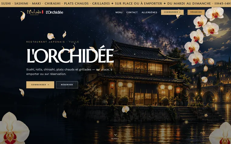 La page d’accueil de orchidee19.fr, sur ordinateur et sur téléphone.